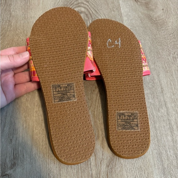 Billabong Rainbow Straw Slides Sandals Women’s 9 40 Misty Papaya - Picture 3 of 5